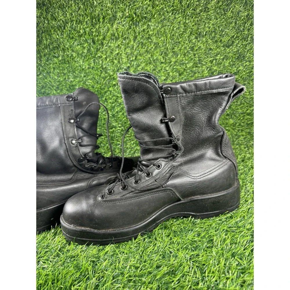Belleville 800 ST Mens Black Gore-Tex Steel Toe Flight Deck Combat Boots Sz 11.5